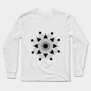 Zen Mandala (Black) Long Sleeve T-Shirt